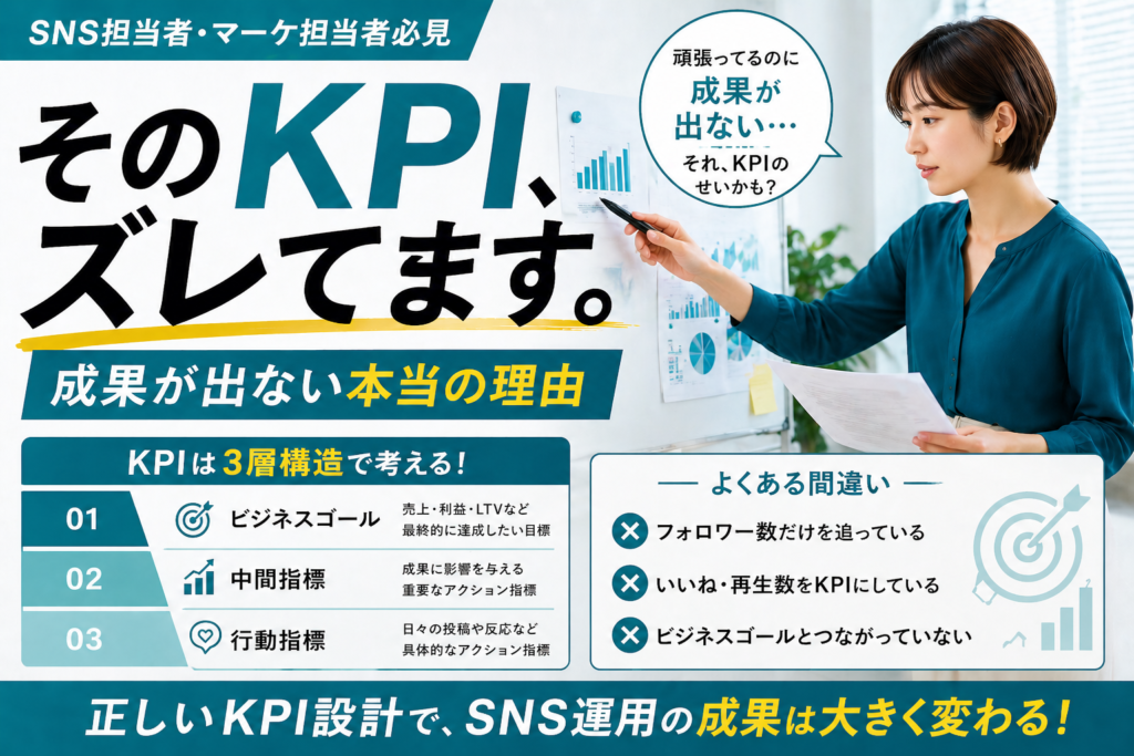 そのKPI、ズレてます。SNSのKPI設定完全解説。