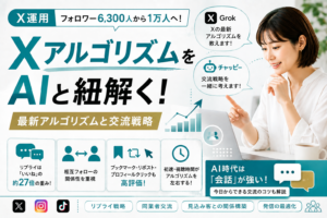 XアルゴリズムをAIと紐解く！フォロワー6300人から1万人を目指そう